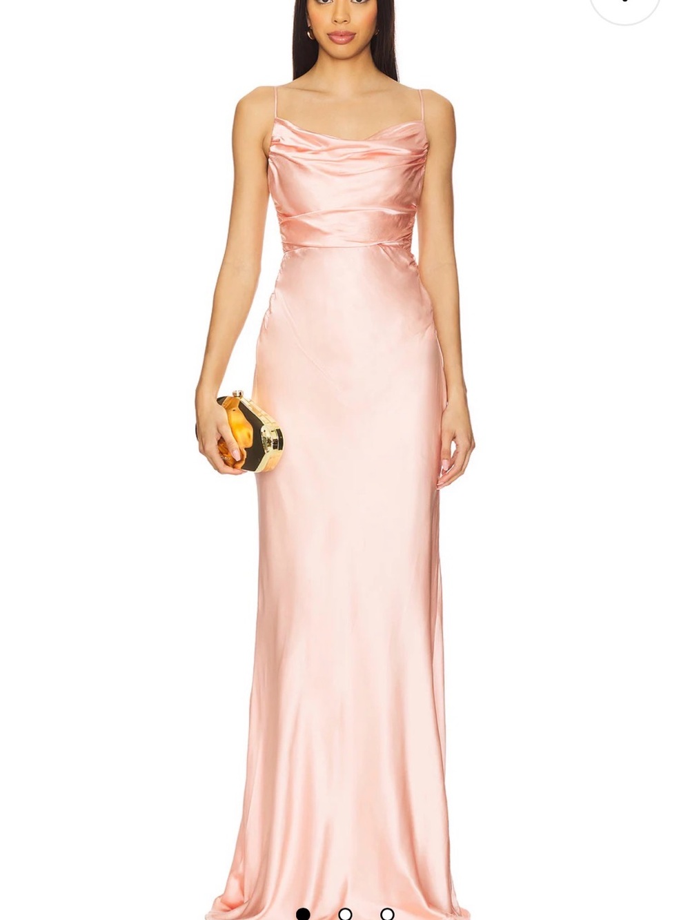 Lovers + Friends coral Satin Cowl Maxi Dress
